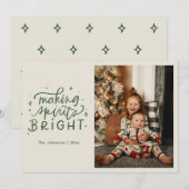 Het maken van geesten heldere hand geletterde foto feestdagenkaart (Voorkant / Achterkant)