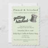 Het maken van "Getting Hitched" Naai Shower Uitnod Kaart (Voorkant)