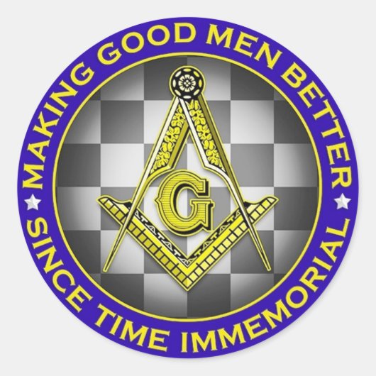 Het maken van goede Mannen Betere Masonic Sticker (Voorkant)