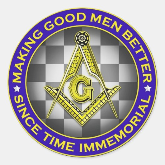 Het maken van goede Mannen Betere Masonic Sticker (Voorkant)