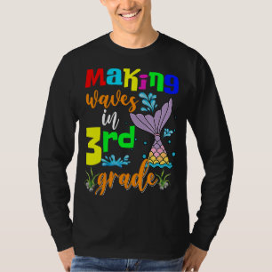 Het maken van golven in 3e klas zeemeermin meisjes t-shirt