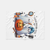 Het maken van haar bootiful Halloween Hair Stylist Fleece Deken (Voorkant (Horizontaal))