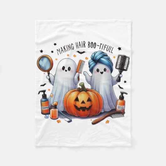Het maken van haar bootiful Halloween Hair Stylist Fleece Deken (Voorkant)