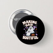 Het maken van haar bootiful Halloween Spooky Ghost Ronde Button 5,7 Cm (Voorkant /achterkant)