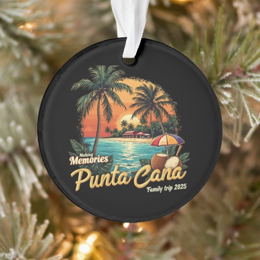 Het maken van herinneringen Punta Cana Family Trip Ornament (Boom)