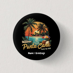 Het maken van herinneringen Punta Cana Family Trip Ronde Button 3,2 Cm