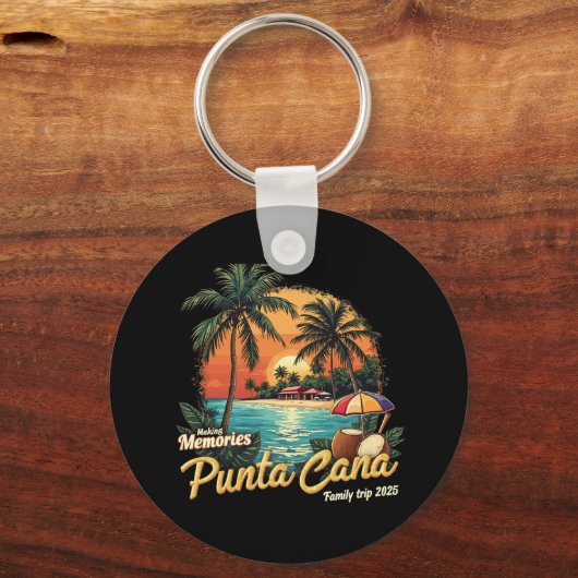 Het maken van herinneringen Punta Cana Family Trip Sleutelhanger (Voorkant)