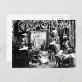 Het maken van hun lijsten voor Santa -  Stereoview Feestdagenkaart (Voorkant / Achterkant)