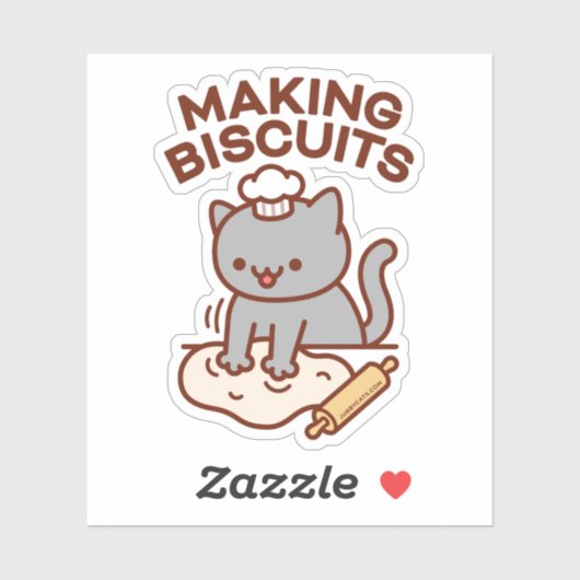 HET MAKEN VAN KOEKJES Funny Cat Sticker (Vel)