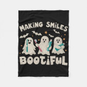 Het maken van Lachen Bootiful Halloween Funny Ghos Fleece Deken (Voorkant)