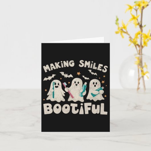 Het maken van Lachen Bootiful Halloween Funny Ghos Kaart (Gele Bloem)