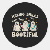 Het maken van Lachen Bootiful Halloween Funny Ghos Ronde Sticker (Voorkant)