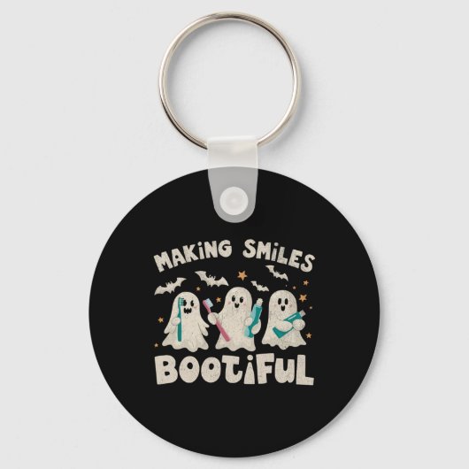 Het maken van Lachen Bootiful Halloween Funny Ghos Sleutelhanger (Voorkant)