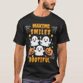 Het maken van Lachen Bootiful Halloween Funny Ghos T-shirt (Voorkant)