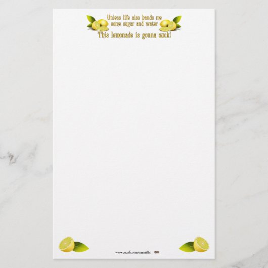 Het maken van Limonade Briefpapier (Voorkant)