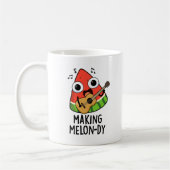 Het maken van Melon-dy Funny Melon Pun Koffiemok (Links)