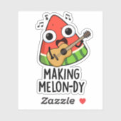 Het maken van Melon-dy Funny Melon Pun Sticker (Vel)
