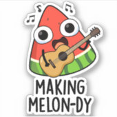 Het maken van Melon-dy Funny Melon Pun Sticker (Voorkant)