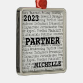 Het maken van partner advocatenkantoor juridische  metalen ornament (Rechts)