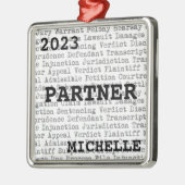 Het maken van partner advocatenkantoor juridische  metalen ornament (Links)