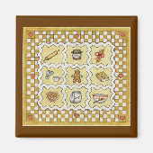 Het maken van peperkoek Kerstmis Keuken Magnet (Voorkant)