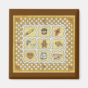 Het maken van peperkoek Kerstmis Keuken Magnet