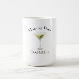 Het maken van Pour Beslissingen met Martini Glass Magische Mok