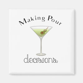 Het maken van Pour Beslissingen met Martini Glass Magneet