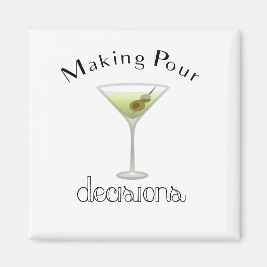 Het maken van Pour Beslissingen met Martini Glass Magneet (Voorkant)