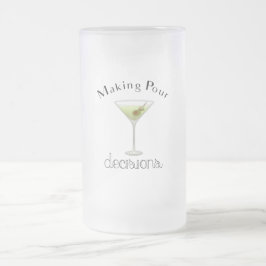 Het maken van Pour Beslissingen met Martini Glass Matglas Bierpul