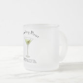 Het maken van Pour Beslissingen met Martini Glass Matglas Koffiemok (Voorkant rechts)