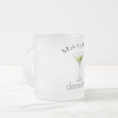 Het maken van Pour Beslissingen met Martini Glass Matglas Koffiemok (Voorkant links)