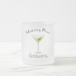 Het maken van Pour Beslissingen met Martini Glass Matglas Koffiemok