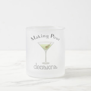 Het maken van Pour Beslissingen met Martini Glass Matglas Koffiemok