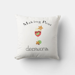 Het maken van pour beslissingen met Sangria wijngl Kussen
