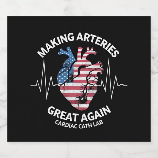 Het maken van slagaders weer geweldig cardiale cat bier etiket (Enkel label)