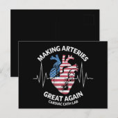 Het maken van slagaders weer geweldig cardiale cat briefkaart (Voorkant / Achterkant)