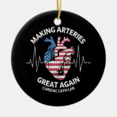 Het maken van slagaders weer geweldig cardiale cat keramisch ornament (Voorkant)