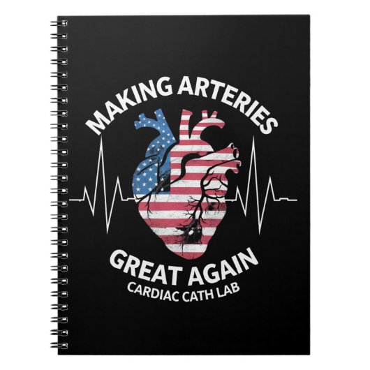 Het maken van slagaders weer geweldig cardiale cat notitieboek (Voorkant)