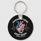 Het maken van slagaders weer geweldig cardiale cat sleutelhanger (Voorkant)