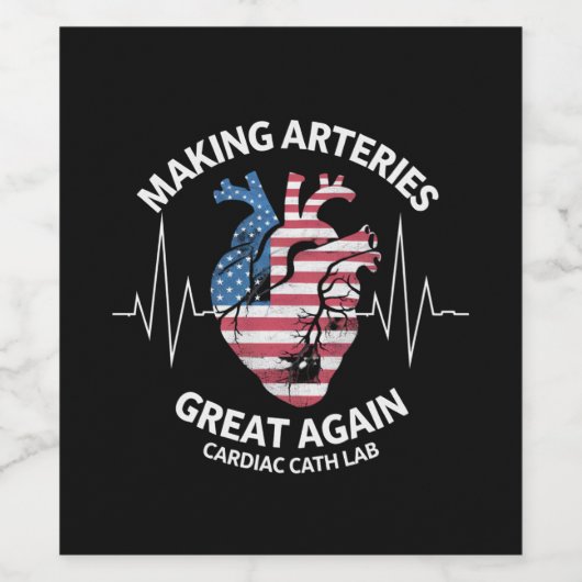 Het maken van slagaders weer geweldig cardiale cat wijn etiket (Enkel label)