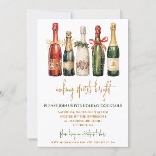 Het maken van Spirits Bright Champagne Holiday Par Kaart