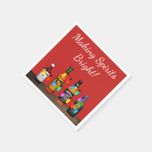Het maken van Spirits Bright Christmas Fun Cocktai Servet