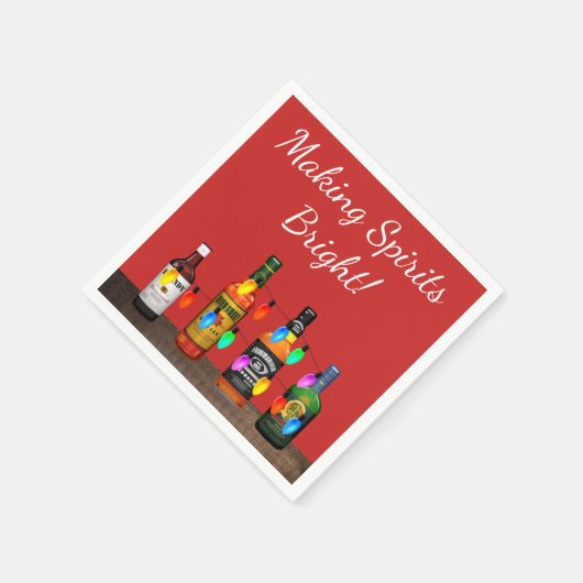 Het maken van Spirits Bright Christmas Fun Cocktai Servet (Hoek)