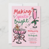 Het maken van Spirits Bright Christmas Holiday Par Kaart (Voorkant)