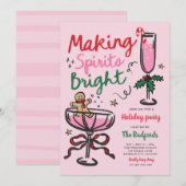 Het maken van Spirits Bright Christmas Holiday Par Kaart (Voorkant / Achterkant)