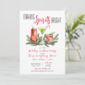 Het maken van Spirits Bright Company Cocktail Part Kaart (Staand voorkant)