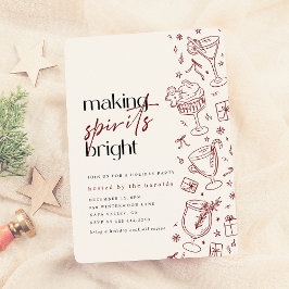 Het maken van Spirits Bright Doodle Christmas Part Kaart