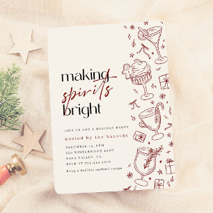 Het maken van Spirits Bright Doodle Christmas Part Kaart