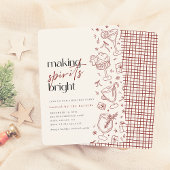 Het maken van Spirits Bright Doodle Christmas Part Kaart